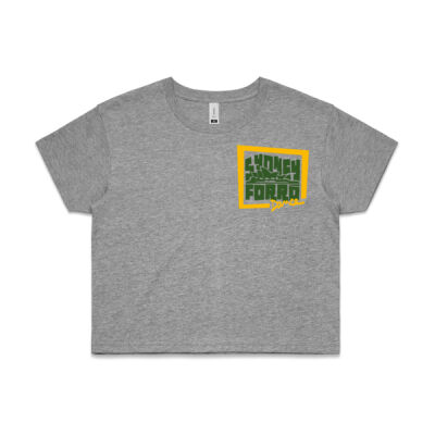 Cropped tee - back and front yellow and green logo Thumbnail
